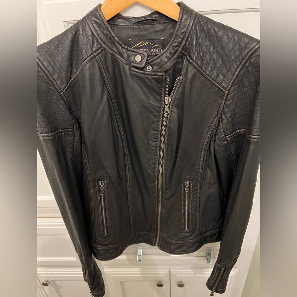 Overland black leather jacket